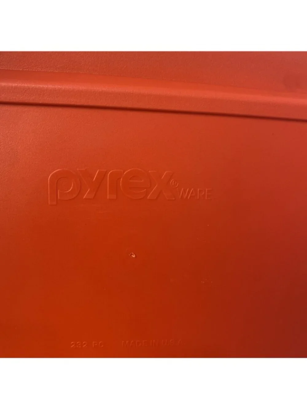 Pyrex Replacement Lid 232-PC 2 Qt RED Plastic Rectangle Cover USA, Clean